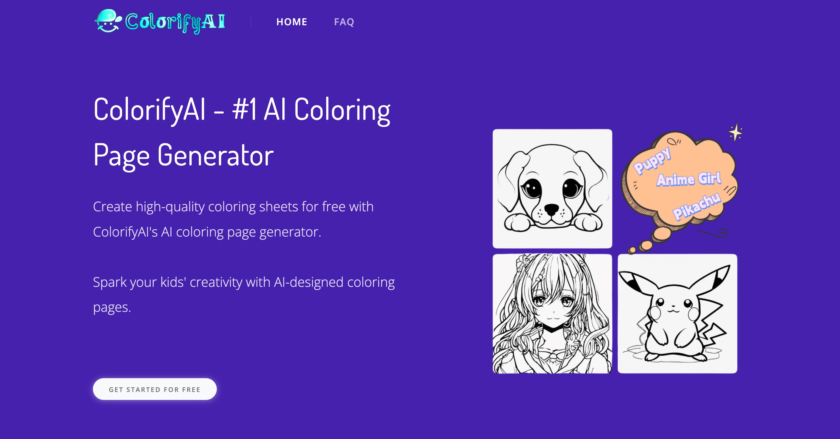 ColorifyAI - #1 AI Coloring Page Generator