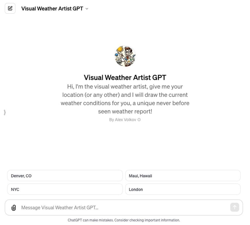 Visual Weather Artist GPT