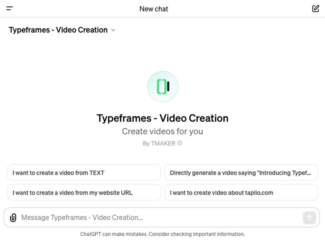 Typeframes - Video Creation