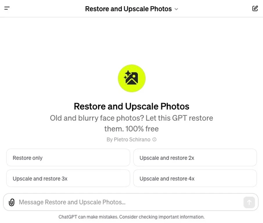 Restore and Upscale Photos