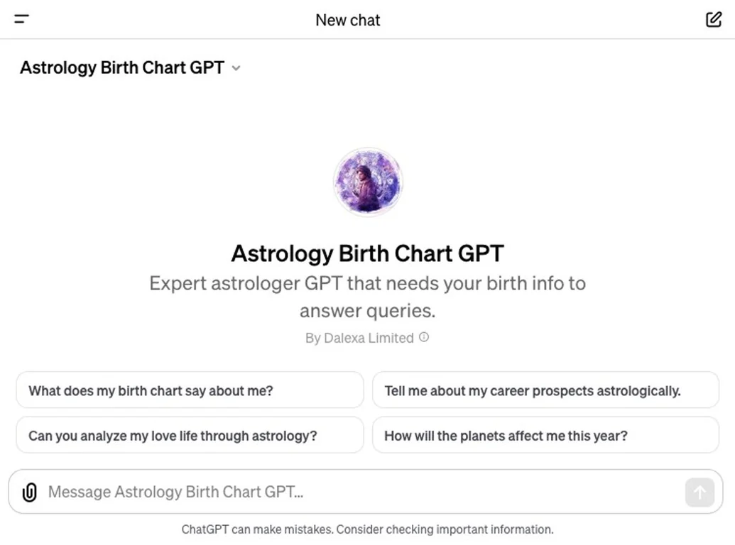 Astrology Birth Chart GPT